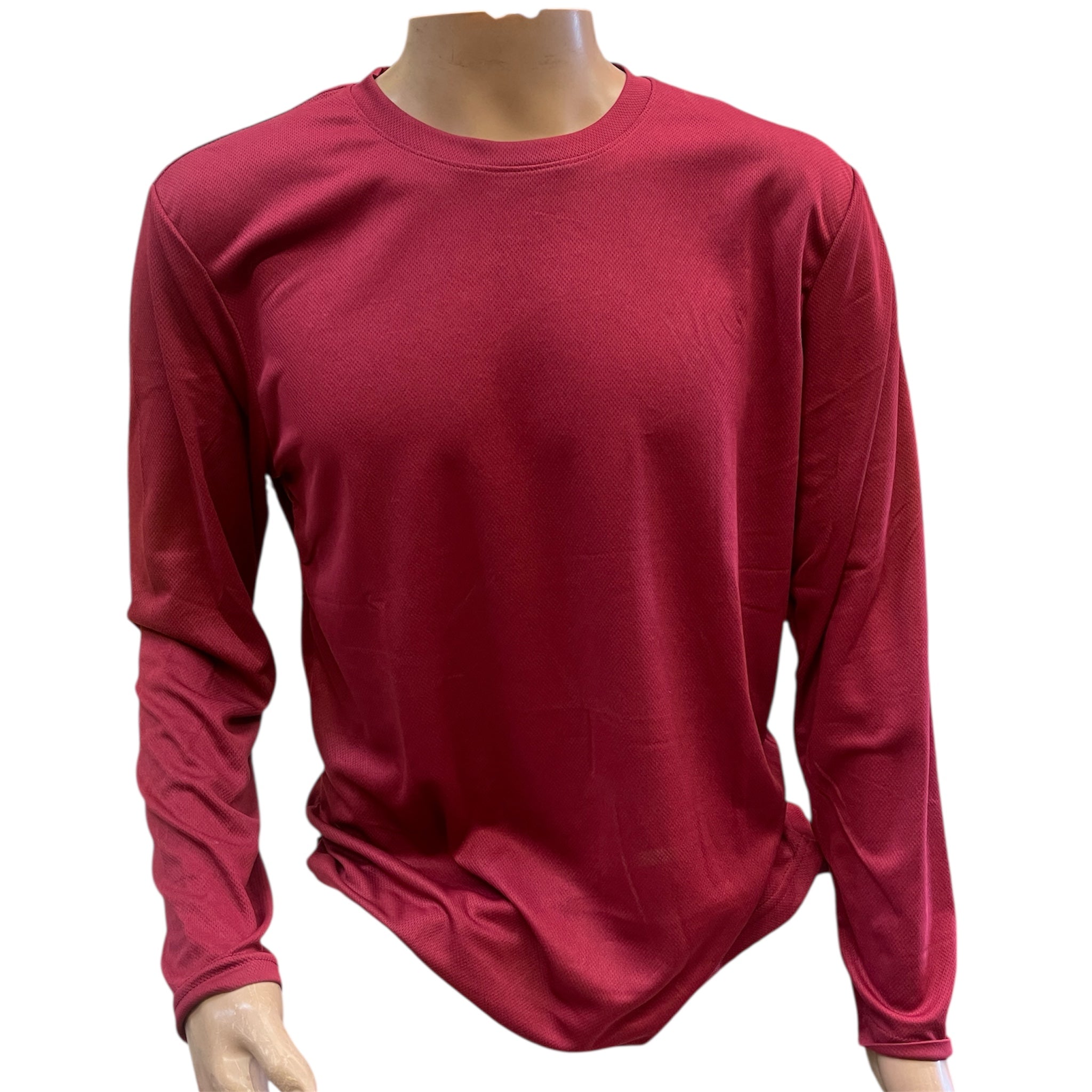 Long Sleeve Work Tee Burgundy