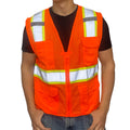 orange reflective safety vest men's 